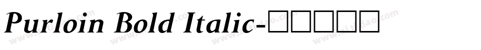 Purloin Bold Italic字体转换